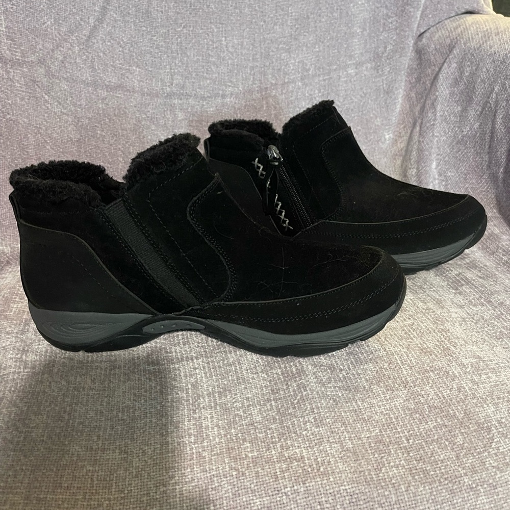 Easy Spirit Black Winter Rain Boots with Plush Lining Size 9 W NWOT